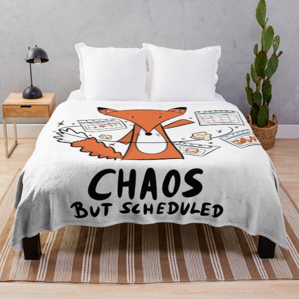 Item preview, Chaos But Scheduled Funny ADHD Fox designed and sold by DesignFreakArt.