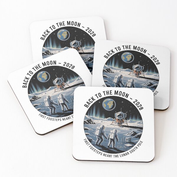 Item preview, moon mission - lunar south pole - 2028 moon landing - space patch - fictional mission - lunar exploration – selenology - space science - Orbital mechanics - Lunar site analysis designed and sold by JansenGS.