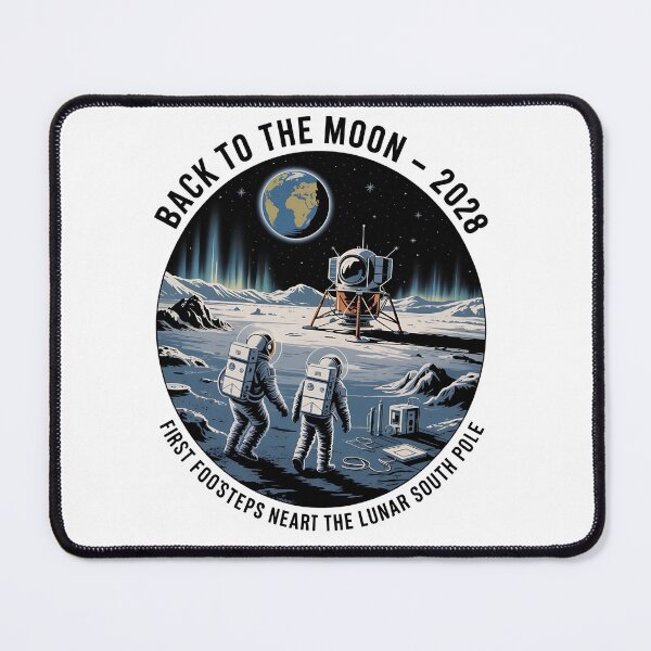 Item preview, moon mission - lunar south pole - 2028 moon landing - space patch - fictional mission - lunar exploration – selenology - space science - Orbital mechanics - Lunar site analysis designed and sold by JansenGS.
