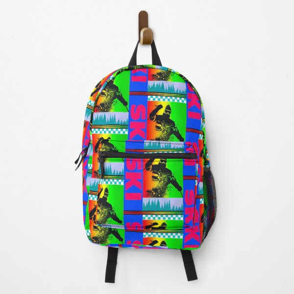 Item preview, Retro 80s Aesthetic Skiing Skier Neon Colors Design designed and sold by darklordpug.