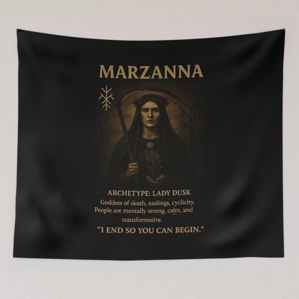 Item preview, Marzanna - Lady of Twilight Slavic Zodiac (October 1 - October 23) designed and sold by Myth-LegendArt.