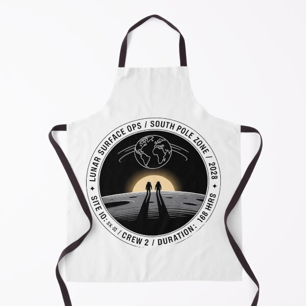 Item preview, moon mission - lunar south pole - 2028 moon landing - Space architecture - Extraterrestrial engineering - Lunar schematic - South Pole Moon mission - Mission patch aesthetic - Technical spacewear designed and sold by JansenGS.