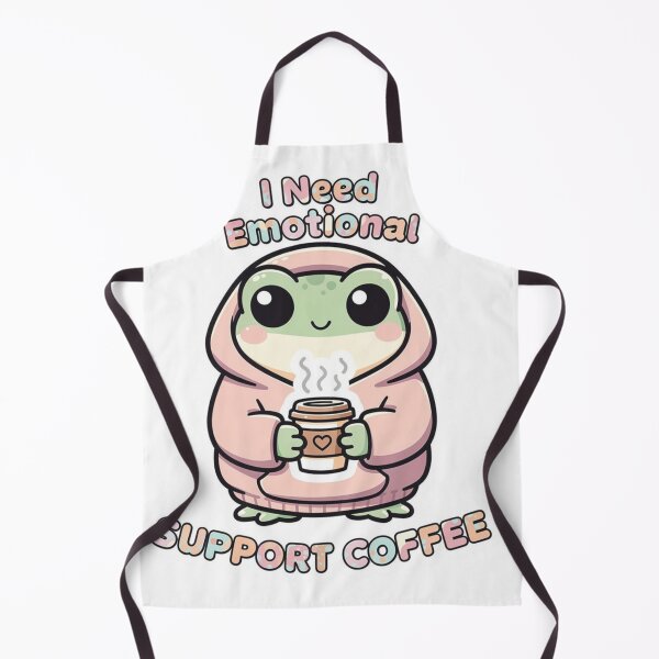 Item preview, Emotional Support Coffee lover Frog designed and sold by Bold Border Studio..