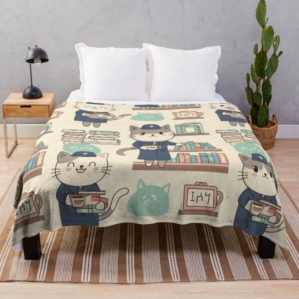 Item preview, Professional Library Cat Pattern designed and sold by HappySproutArt.