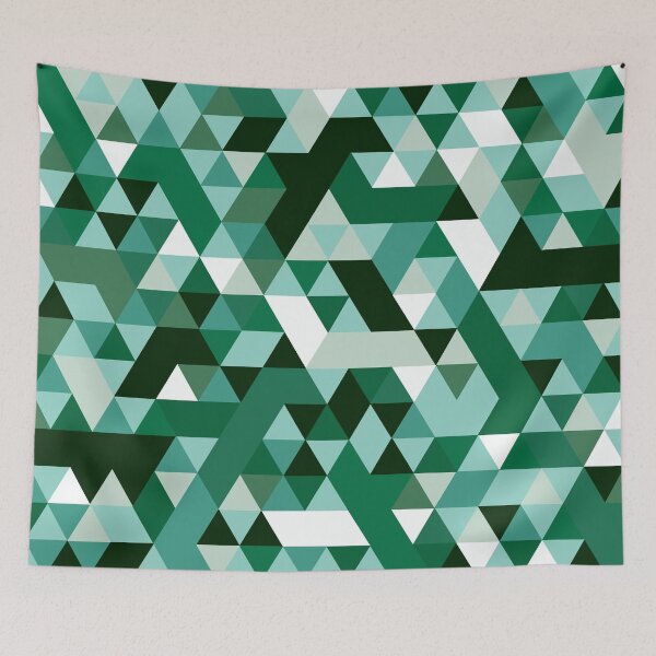 Item preview, Geometric Art in Greens designed and sold by OneThreeSix.