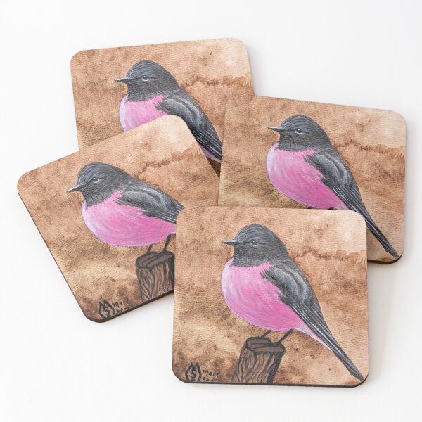 Item preview, Pink robin in the wet forest of Australia  designed and sold by Matt Starr Fine Art .