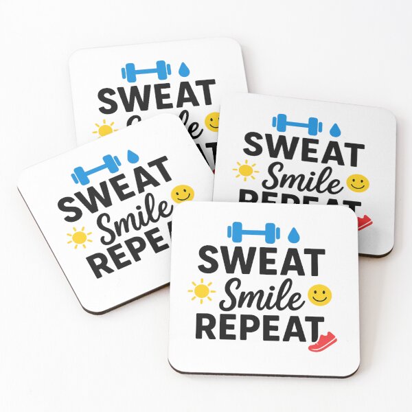 Item preview, Sweat Smile Repeat – Fitness Motivation Quote for Gym, Workout & Yoga Lovers designed and sold by FunFitLife Studio.