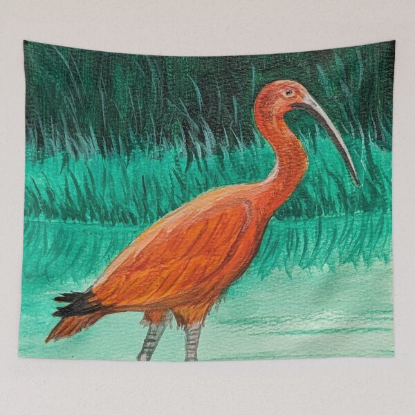 Item preview, Scarlet ibis in the wetlands designed and sold by Matt Starr Fine Art .
