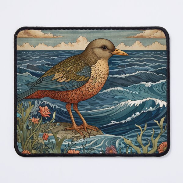 Item preview, Nautical sea shore landscape retro sea bird designed and sold by hollycooper.