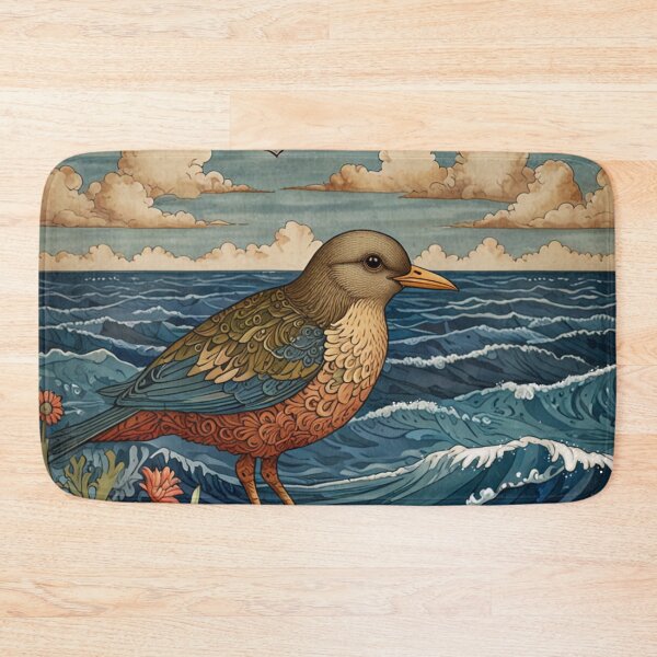 Item preview, Nautical sea shore landscape retro sea bird designed and sold by hollycooper.