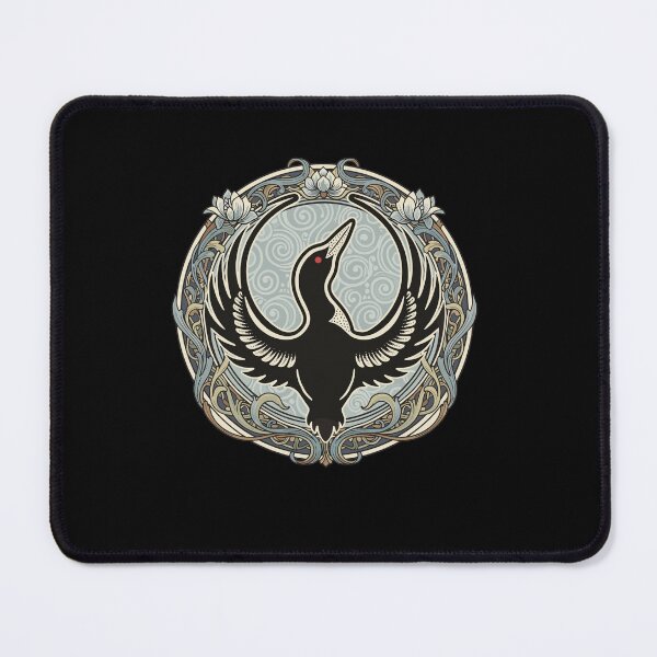Item preview, The Guardian Loon Art Nouveau Serenity Graphic designed and sold by Evaevonechi.
