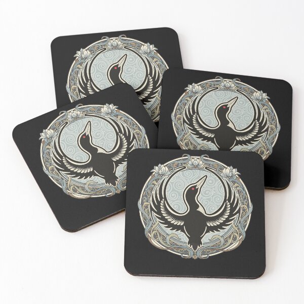 Item preview, The Guardian Loon Art Nouveau Serenity Graphic designed and sold by Evaevonechi.