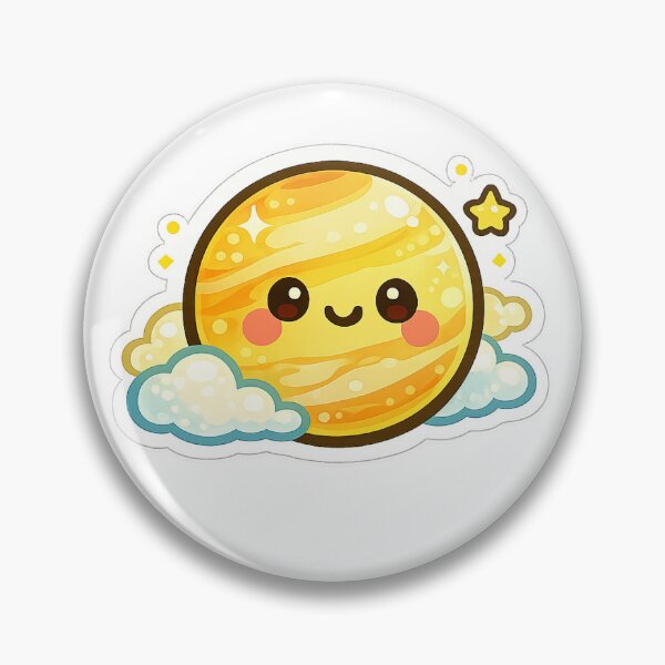 Artikelvorschau, Kawaii-Venus-Aufkleber – Niedlicher kosmischer Wolkenplanet entworfen und verkauft von SnugglePod Studio.