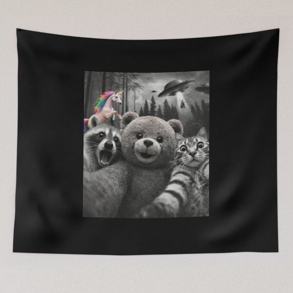 Item preview, Funny Animals Selfie With Rainbow Unicorn And UFO Alien Abduction Event designed and sold by GalenoHenley.