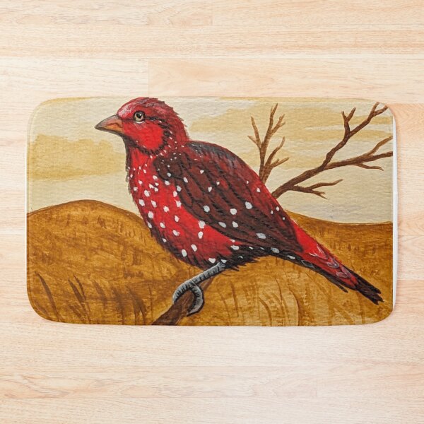 Item preview, Strawberry finch in the open meadow at sunrise designed and sold by Matt Starr Fine Art .