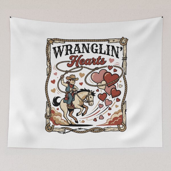 Item preview, Wranglin Hearts Playful Cowboy Valentine designed and sold by FreshVibe Prints.