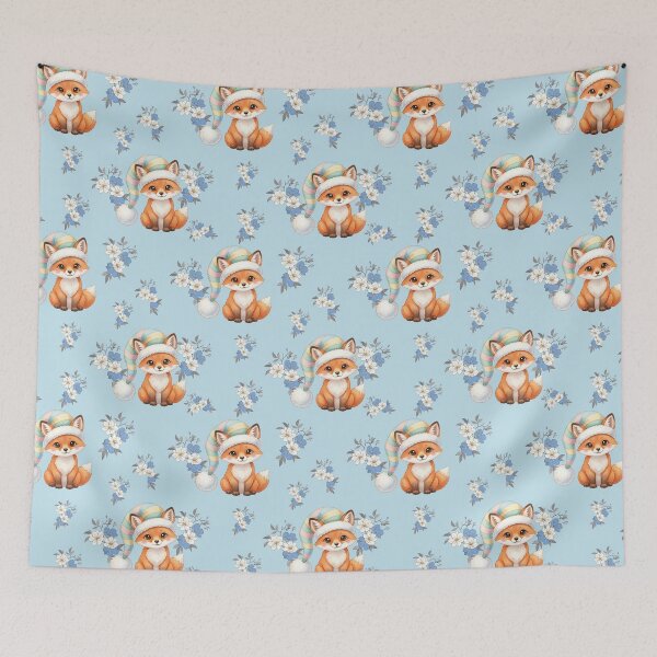 Item preview, Cute Fox Floral Seamless Pattern designed and sold by Atchara-Siri.