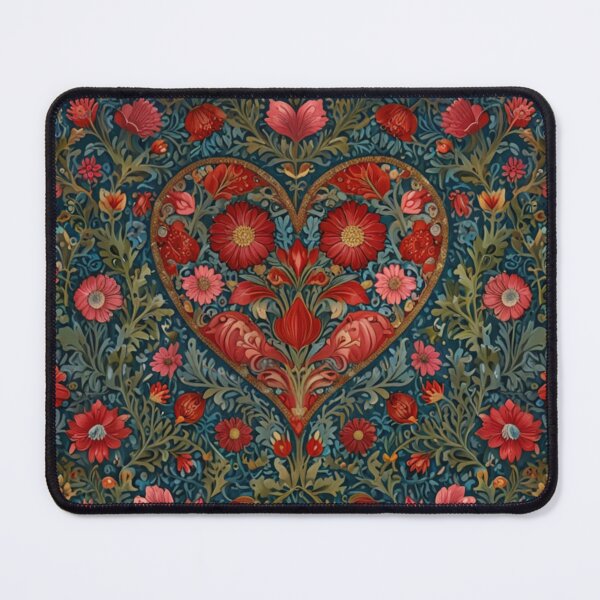 Item preview, Vintage retro valentine heart boho botanical floral pattern designed and sold by hollycooper.