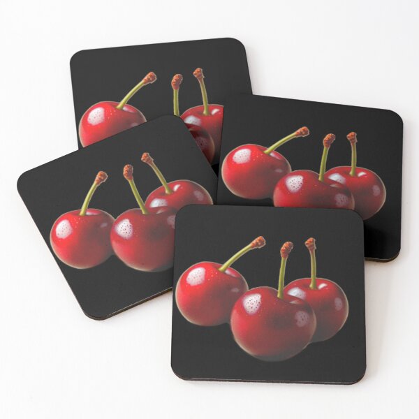 Item preview, Elegant red cherries patterns designed and sold by hollycooper.
