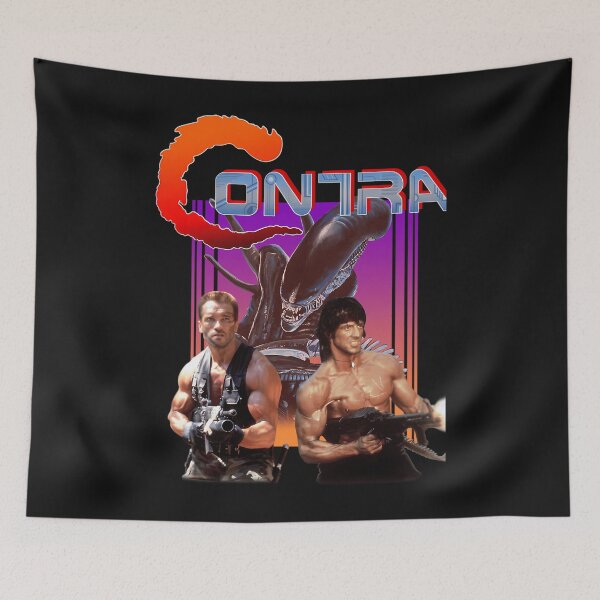 Item preview, Contra Movie Game Arnold Schwarzenegger Vs Sylvester Stallone designed and sold by Mk1SIMO.