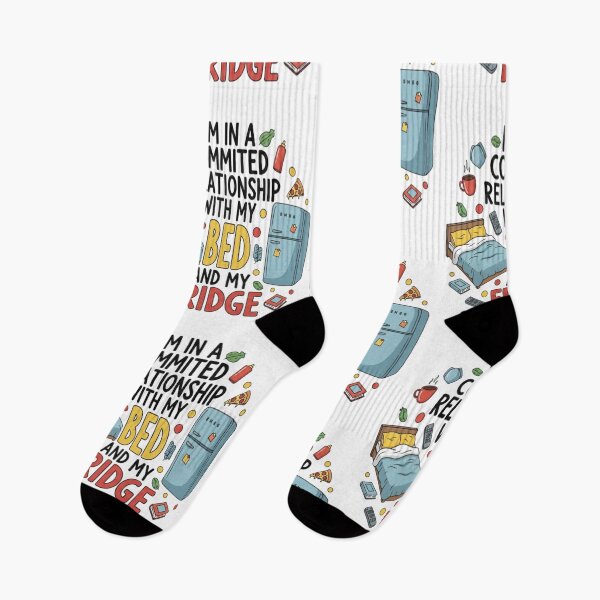 Item preview, "I’m in a committed relationship with my bed and my fridge." designed and sold by SHOPPING BUDDY.