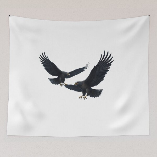 Item preview, Dark Fantasy Eagle Love in Storm – Valentine Wildlife Art designed and sold by NeoTeeFusion.