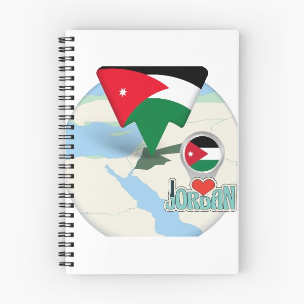Item preview, Jordan Location Pin – I Love Jordan Map & Flag Design designed and sold by GoldenSparkleShop.