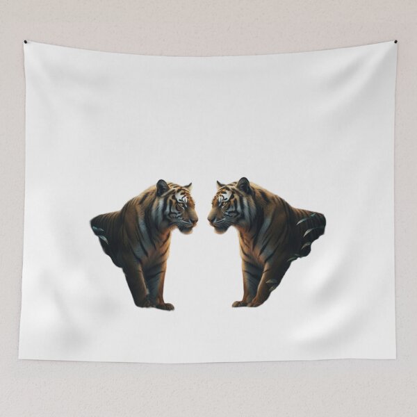 Item preview, Dark Fantasy Tiger Couple – Intense Valentine Wildlife Art designed and sold by NeoTeeFusion.