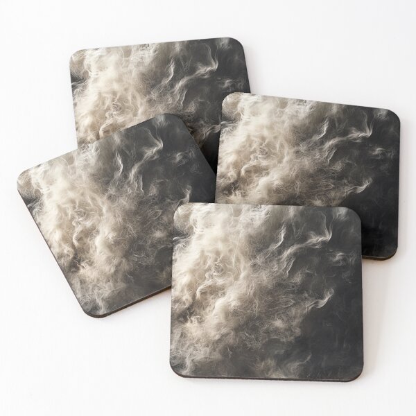 Item preview, Ethereal Smoke - Textured Light and Shadow Abstract designed and sold by Caspereickeart.