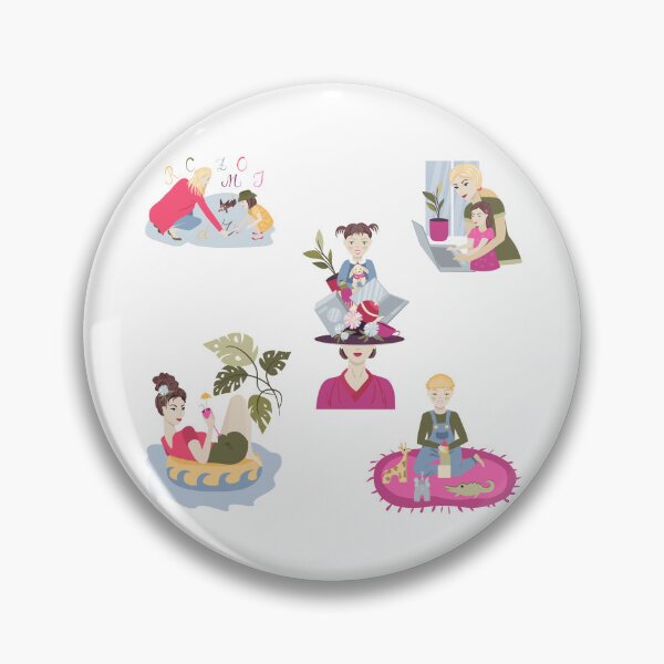 Item preview, Mother or nanny with child lifestyle illustration designed and sold by olenapetol.