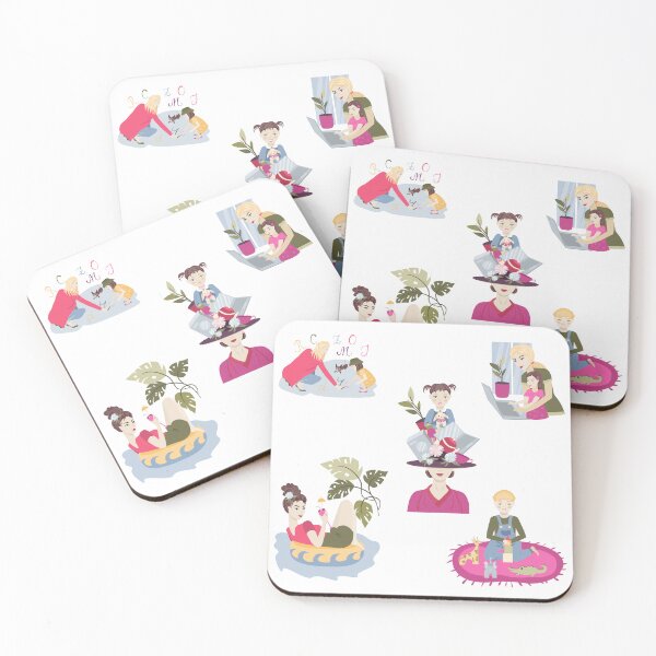 Item preview, Mother or nanny with child lifestyle illustration designed and sold by olenapetol.