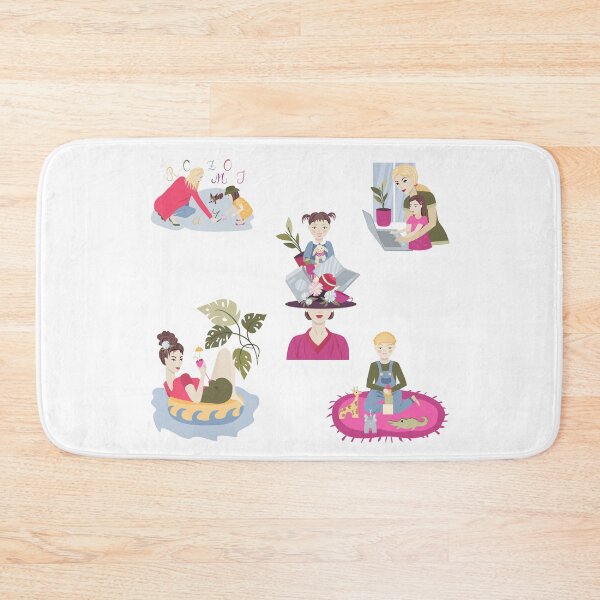 Item preview, Mother or nanny with child lifestyle illustration designed and sold by olenapetol.
