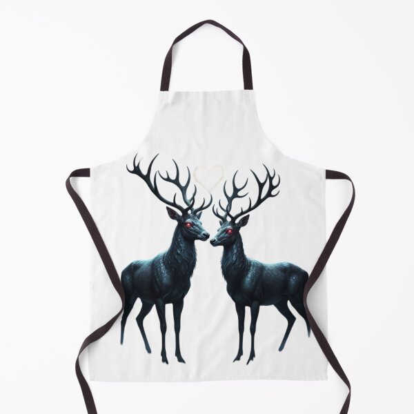 Item preview, Dark Fantasy Deer Couple in Love – Gothic Valentine Wildlife Art designed and sold by NeoTeeFusion.