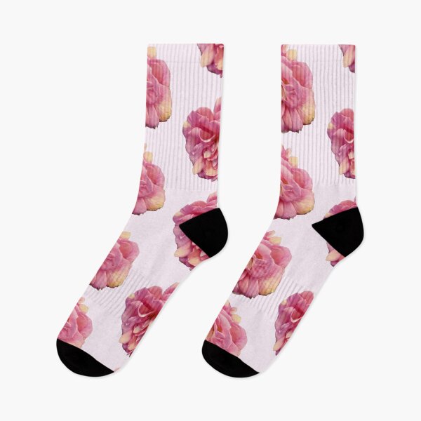 Item preview, pink/yellow pastel rose flower sticker designed and sold by inainart.