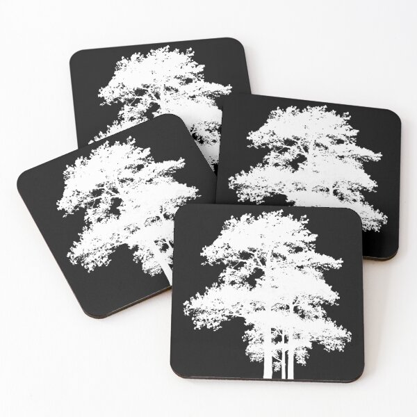 Item preview, Outdoor Adventure | trees | forest | hiking | nature lover | Elegant minimalistic black and white tree silhouettes designed and sold by hollycooper.