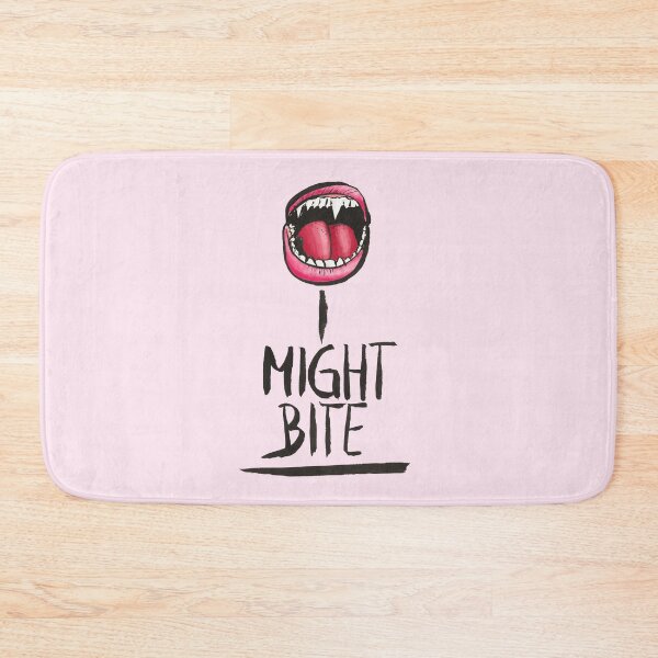 Item preview, I might bite vampire teeth open mouth with handlettering designed and sold by Marlene Wagenhofer.