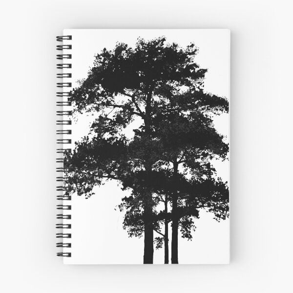 Item preview, Outdoor Adventure | trees | forest | hiking | nature lover | Elegant minimalistic black and white tree silhouettes designed and sold by hollycooper.