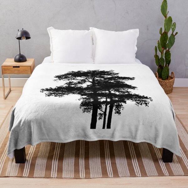 Item preview, Outdoor Adventure | trees | forest | hiking | nature lover | Elegant minimalistic black and white tree silhouettes designed and sold by hollycooper.
