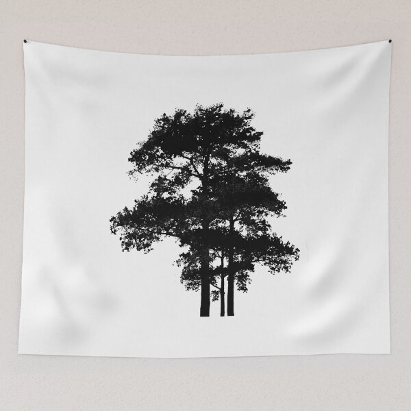 Item preview, Outdoor Adventure | trees | forest | hiking | nature lover | Elegant minimalistic black and white tree silhouettes designed and sold by hollycooper.