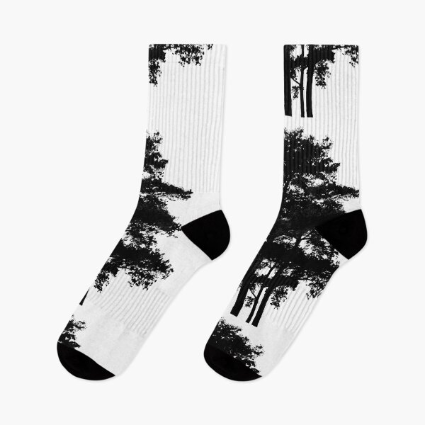 Item preview, Outdoor Adventure | trees | forest | hiking | nature lover | Elegant minimalistic black and white tree silhouettes designed and sold by hollycooper.