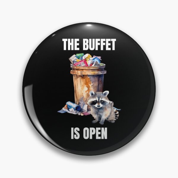 Item preview, Funny Raccoon Buffet Meal Hungry Cute Trash Panda Dinner Food Feast designed and sold by DogLover332.