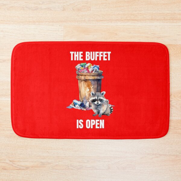 Item preview, Funny Raccoon Buffet Meal Hungry Cute Trash Panda Dinner Food Feast designed and sold by DogLover332.