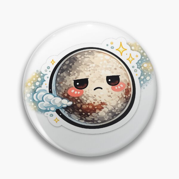 Item preview, Charon Sticker (Deadpan Companion Of Pluto) designed and sold by SnugglePod Studio.