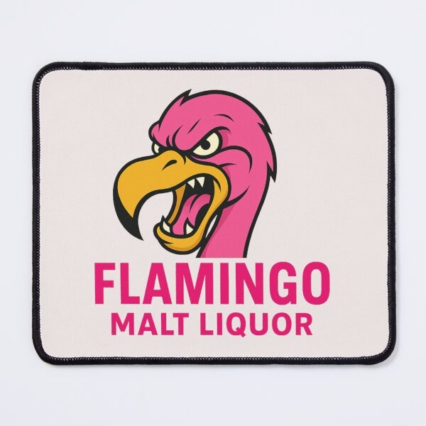 Item preview, Aggressive Retro Flamingo Malt Liquor Mascot designed and sold by TonyFlamingo.