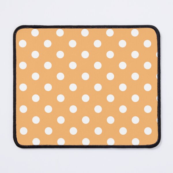 Item preview, White polka dots on orange background designed and sold by RishabhArts1.