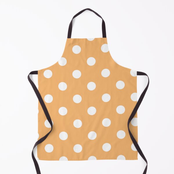 Item preview, White polka dots on orange background designed and sold by RishabhArts1.