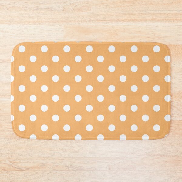 Item preview, White polka dots on orange background designed and sold by RishabhArts1.