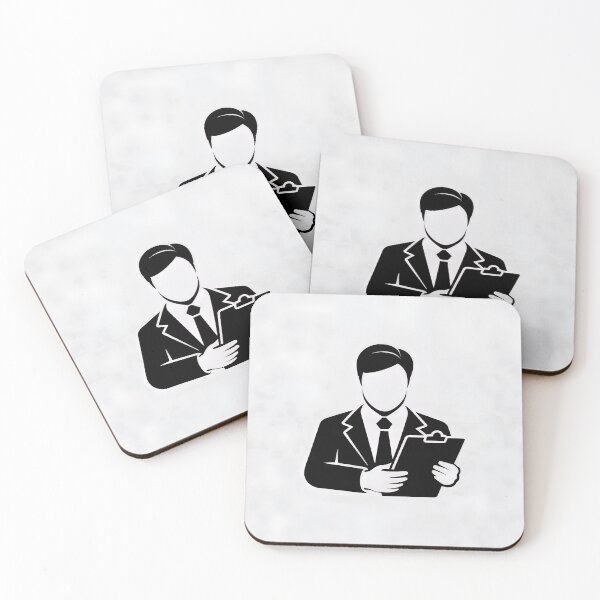 Item preview, Businessman reviewing documents on clipboard professionally designed and sold by Creative88Art.