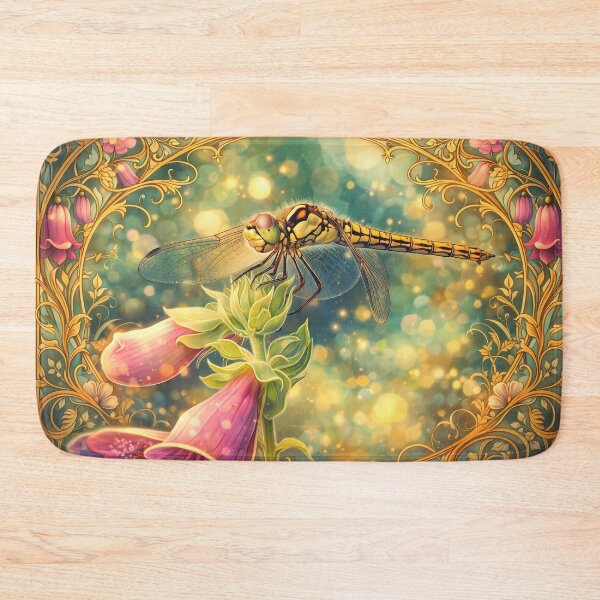 Item preview, Dragonfly Perched on Foxglove designed and sold by cuprum.