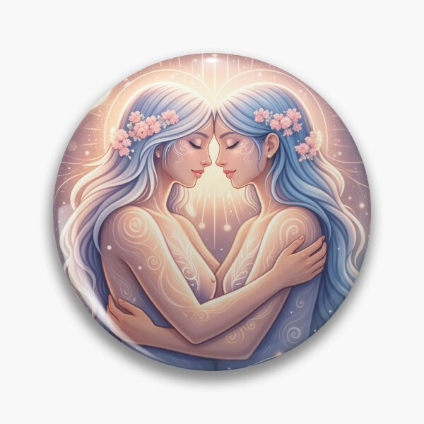 Item preview, Sapphic Twin Souls - Gemini Cosmic Lovers  designed and sold by FriskyLemur.